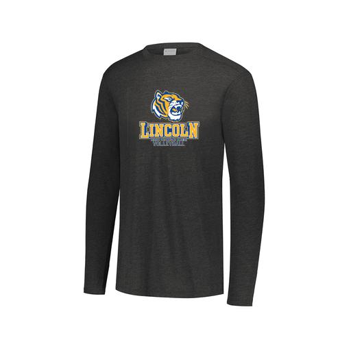 [FTLCUBBK-AXS-LOGO1] Decker Men's Tri-Blend T-Shirt - Long Sleeve (Adult XS, Black, Logo 1)