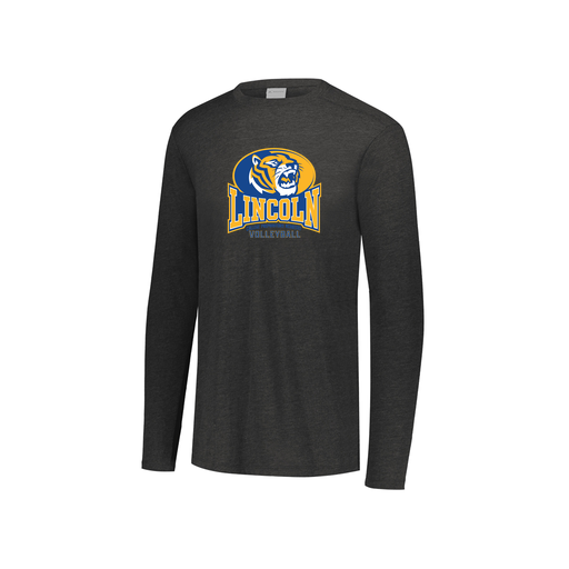 [FTLCUBBK-YS-LOGO3] Decker Youth Tri-Blend T-Shirt - Long Sleeve (Youth S, Black, Logo 3)