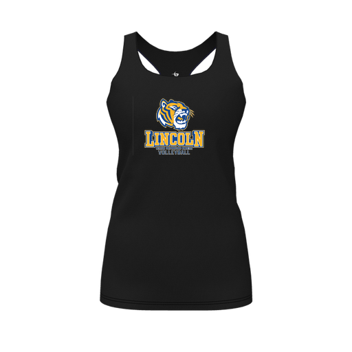 [FT0TRBBK-FYS-LOGO1] Decker Racerback Tank Top (Female Youth S, Black, Logo 1)