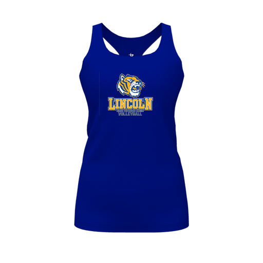 [CUS-DFW-RCBK-PER-RYL-FYS-LOGO1] Decker Racerback Tank Top (Female Youth S, Royal, Logo 1)