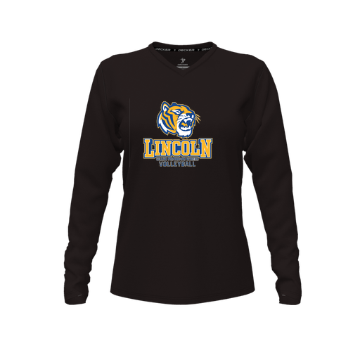 [FTLVCFBK-FYXS-LOGO1] Comfort T-Shirt (Female Youth XS, Black, V Neck, Logo 1, Long Sleeve)
