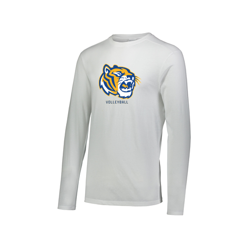 [FTLCUBWH-AXS-LOGO2] Decker Men's Tri-Blend T-Shirt - Long Sleeve (Adult XS, White, Logo 2)