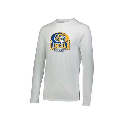 [FTLCUBWH-YS-LOGO3] Youth LS Ultra-blend T-Shirt (Youth S, White, Logo 3)